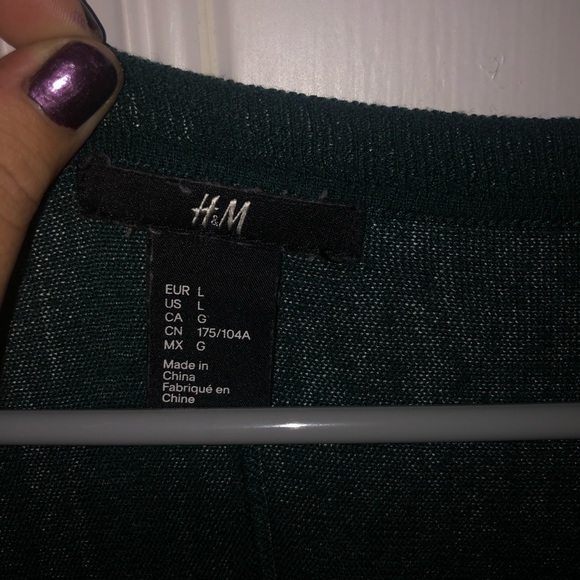 Army green H and M light sweater - Picture 2 of 3